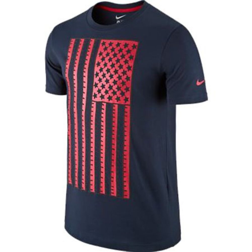 Z Nike USA Soccer Flag T-Shirt - Blue/Red - Small Slim Fit